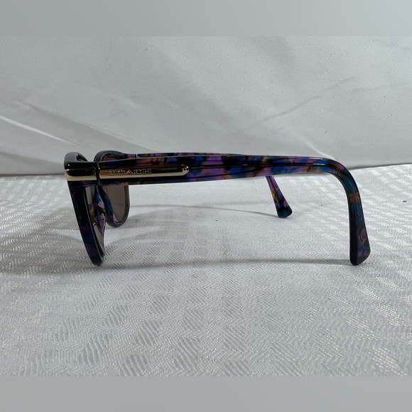 5007: Coach HC8132 Confetti Purple Sunglasses w/ Case has some scratches - Picture 5 of 8